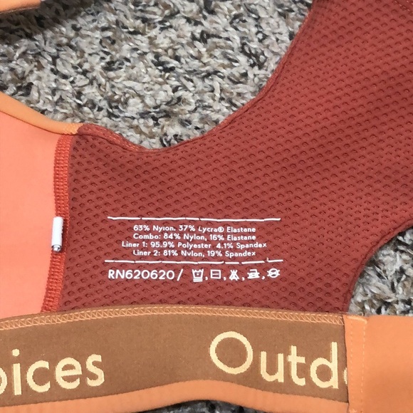 Outdoor Voices Sports Bra Size Small Medium Orange - Picture 8 of 9